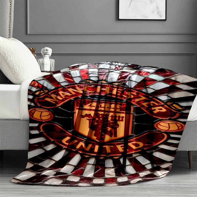 Manchester United F.C Print Blanket - Soft & Comfortable, for Bedroom, Travel, Sofa, Home Decoration - Birthday Christmas Gift for Friend