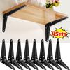 Heavy Duty L-Shaped Triangular Shelf Brackets Cold-rolled Steel Right Angle Wall Mount Joints with Screws Furniture Hardware