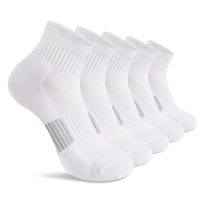 5/1pairs Men's Breathable Cotton Mid-Calf Socks - Sweat-Absorbent, Versatile Business & Sports Wear for All Seasons
