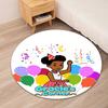 Gracie's Corner Printed Round Rug Carpet Chair Rug Area Rug Entryway Doormats,for Office Chair Living Room Bedroom Kitchen Room.