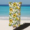 Sunflower Beach Towel Yellow Flower Butterfly Sunset Towel King Size Soft Quick Dry Bath Towel for Travel Bathroom Camping Sport