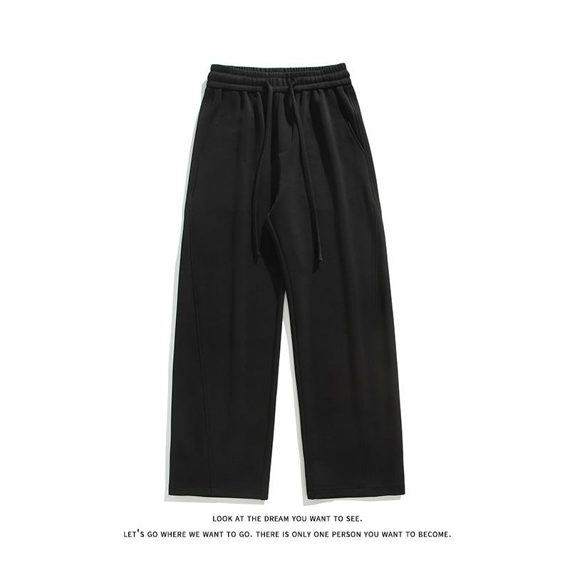 Men Plus Size Loose Straight Solid Casual Long Sports Sweatpants