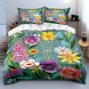 Colorful Flowers and Butterflies. Bedding Sets Duvet Cover Sets Duvet Covers Pillowcases(1 * Duvet Cover 2 * Pillowcases Without Duvet Insert)