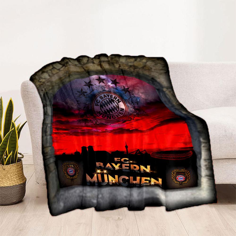 Bayern Munich Blanket Comfortable Suitable for Bedding Seaside Chair Four Seasons Universal Modern Style Gifts For Family Or Friends