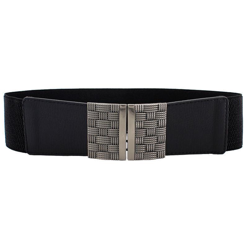 Stylish Women's Black Elastic Waist Belt For Dresses And Coats Perfect For All Seasons
