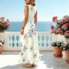 Women's Sleeveless Soft Long Maxi Dress Fresh Design for Beach Vacation & Daily Wear,Elegant Summer Versatile Dress