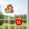 4/8PCS/SET Reusable Electrostatic Glass Sticker Removable New Year Window Decals  Window Application