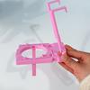 1pc Airplane Multifunctional Cup Holder And Phone Stand, Foldable Aviation Small Tabletop Drink Rack, 2-In-1 Travel Accessory