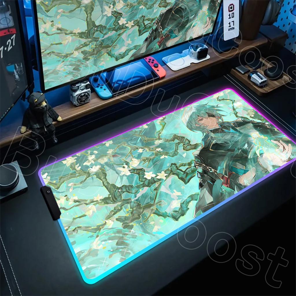 HD Print Honkai Star Rail Phainon Mydei Anaxa Computer Mouse Pad RGB Mousepad Office Game Keyboard Desk Mats Xxl Large Mause Pad