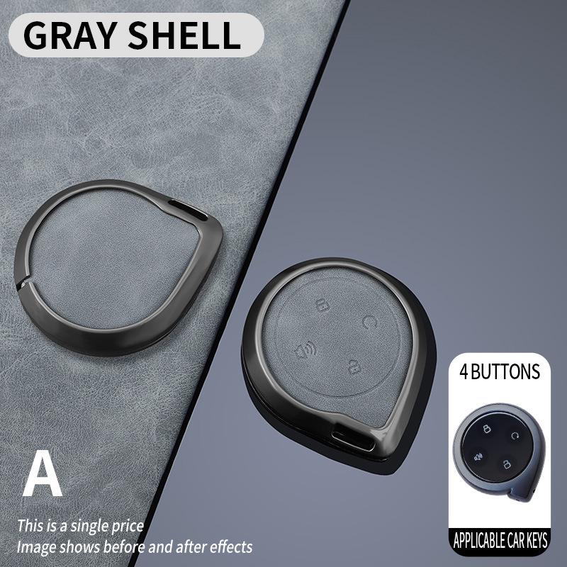 Great Wall Poer EV Pickup Key Cover - Zinc Alloy & Leather Shell