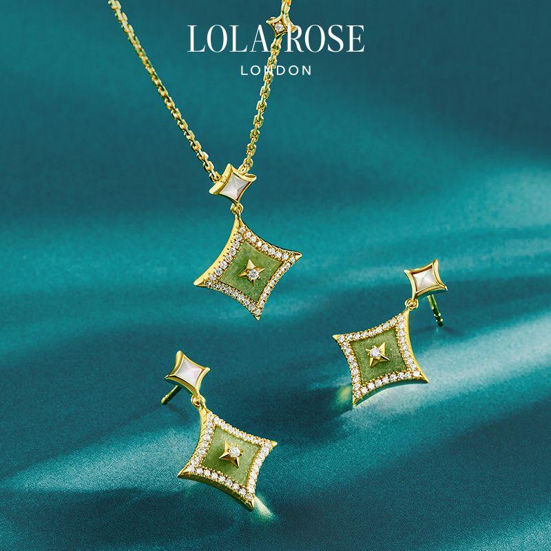 

Lola Rose Rolla Rose Серия «Мерцающая звезда» Серьги Пусеты Самый продаваемый Нишевый стиль Доступная Роскошная Мода Подарок на День рождения Dongling Jade-LR60122