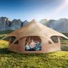 Tenda in Tela, 4 Stagioni 5 m/16.4 ft Tenda a Campanella, Tenda in Tela per Campeggio con Foro per Stufa, Tenda Yurt Traspirante per fino a 8 Persone, Campeggio Familiare Outdoor