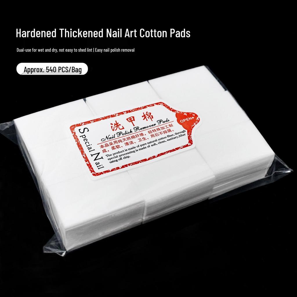 Lint-Free Nail Wipes: Hard-Type Cotton Pads for Gel Polish Removal