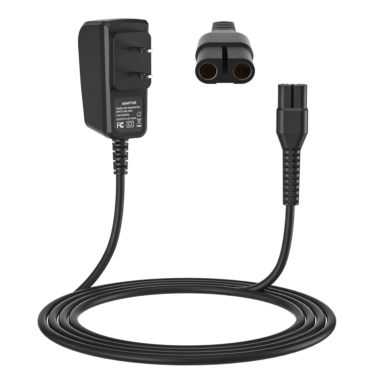 

Адаптер для електричної бритви Зарядний пристрій для бритви Шнур живлення для Philips A00390 70 мА для Philips Norel Cowan Blade Зарядний пристрій Сумісний із шнуром 4,3 В, 4,3 В