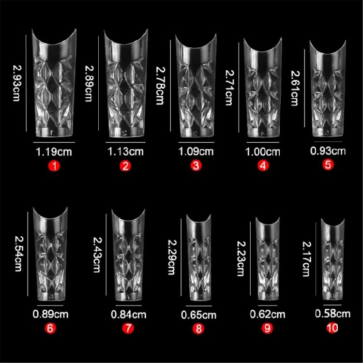 Clear Square Nail Tips for Acrylic Nails Long Nails Art Full Cover Easy To Apply