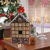 24-Day Christmas Gingerbread Chocolate Wooden House Countdown Calendar Christmas Decorations Home Crafts Ornaments