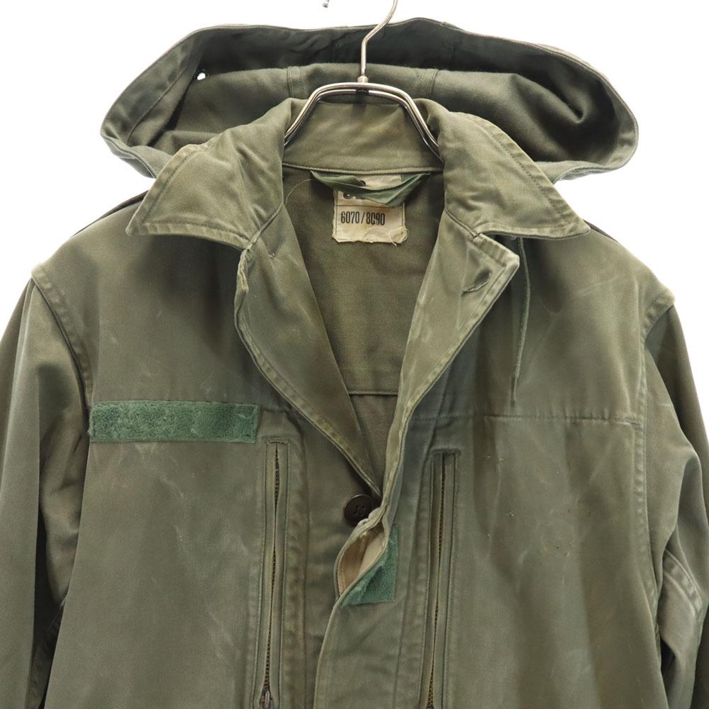 FRENCH ARMY 70s Vintage F2 Hoodie Military jacket 92C olive Men's Used