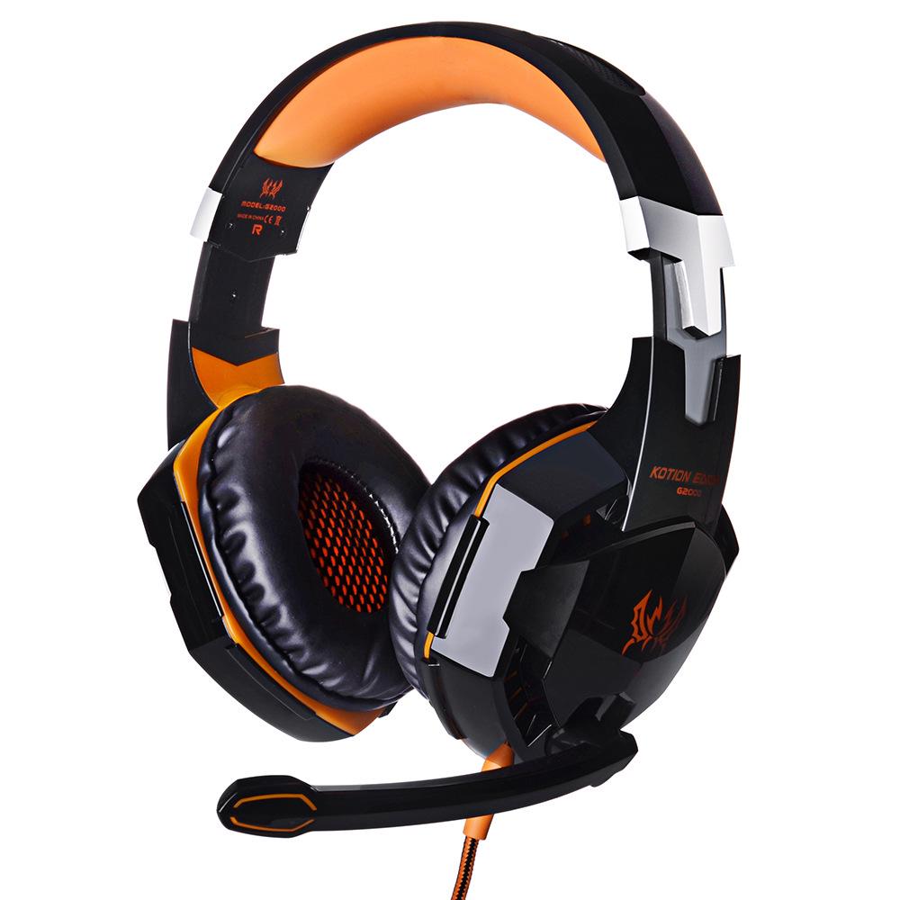 Casque Gaming Circum-Aural Inzhuo G2000 avec Microphone, Basses Profondes pour Musique sur Ordinateur Portable/de Bureau