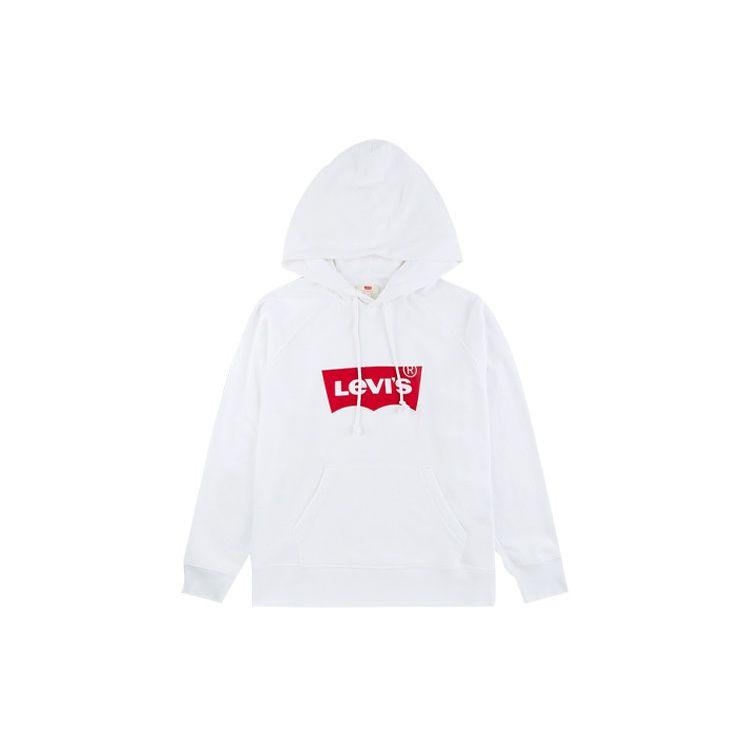 

Толстовка с капюшоном Levis Letter Logo Printed Women Hoodie White 35946-0100