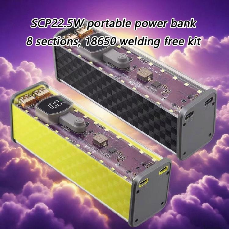 User Friendly 8 Slot 18650 PowerBanks Kit No Welding Neededs Plastic Construction Energy Solution