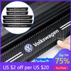 VW GTI GOLF 2026 Hot For VW VOLKSWAGEN Car Door Carbon Fiber Sill Protector Stickers For Volkswagen GTD Tiguan Passat Golf Polo 