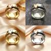 Bohemian Heart Shaped Ring With Rotating Pendant Retro Alloy Stylish Jewelry For Women And Men