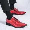 Men Dress Patent Leather Derbys Red Green Blue Gold Color Party Club Shoes Tuxedo Wedding Shoes Plus Size