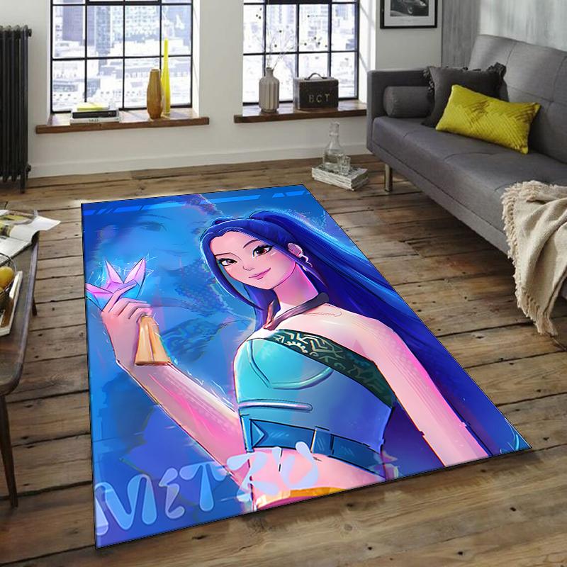 1pc KPop Demon Hunters30 Design Area Rug - Non-Slip, Soft & Cozy Floor Mat for Living Room, Bedroom, Office - Indoor/Outdoor Decorative Carpet