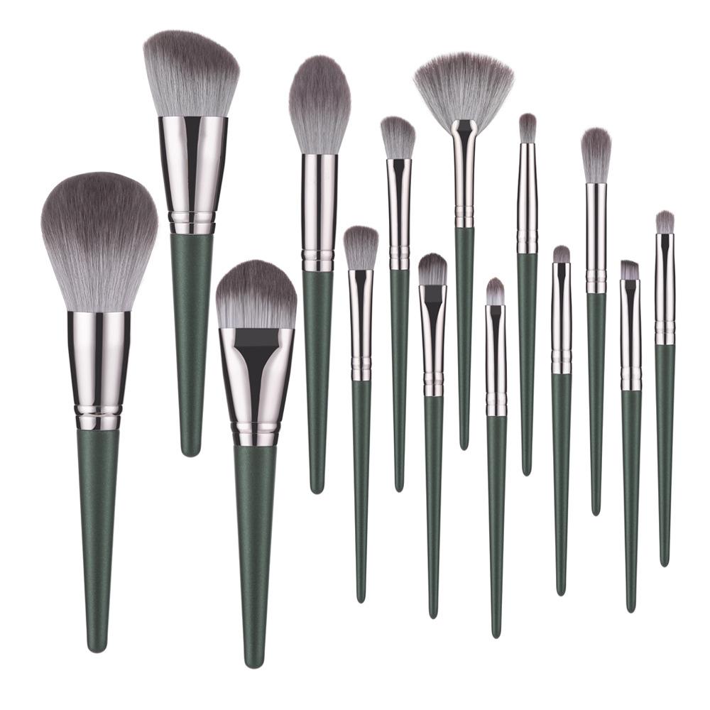 New 14 green cloud makeup brush cover brush Cangzhou Li classmate first saw soft loose powder eye brush beauty tool