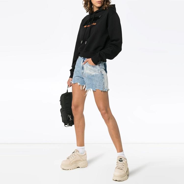 (WMNS) Off-White Modern Obstacles Loose Cotton Black Women's OWBB016F180030581010