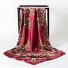 Fashion Satin Square Scarf Women Summer Hijab Ethnic Floral Print Neck Wrap Headband Lightweight Daily Shawl Bag Accessory
