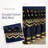 European-style Crystal Velvet Quilted Bed Skirt Single Piece Autumn Winter Thickened Lace Bedspread Bed Cover Non-slip Sheets