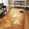 Ancient World Navigation Map Teppe for stuen, mykt flanell teppe for soverommet, Anti-skli BADEROMsmatte, baby lekematte
