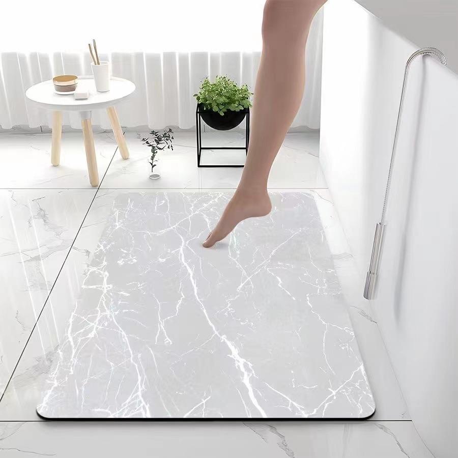 Легкий роскошный мраморный мягкий диатомовый грязевой абсорбирующий быстросохнущий коврик для ванной комнаты, входной двери, нескользящий коврик 60 * 90Cm