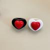 Fashion Sweet Colorful Heart Transparent Resin Acrylic Rings for Female Girl Y2K Simple Party Vacation Aesthetic Jewelry Rings