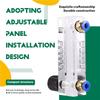 A58Z 2X 4T 0.1-1L/MIN Acrylic Variable Area Flow Meter Adjustable Panel Mount Gas Rotameter Air Flow Rate Controller