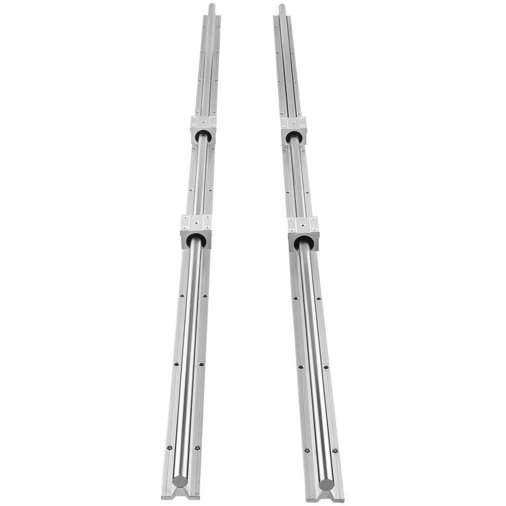 VEVOR Linear Guide Rail Set, SBR20 1500mm, 2 PCS 59 in/1500 mm SBR20 Guide Rails and 4 PCS SBR20UU Slide Blocks