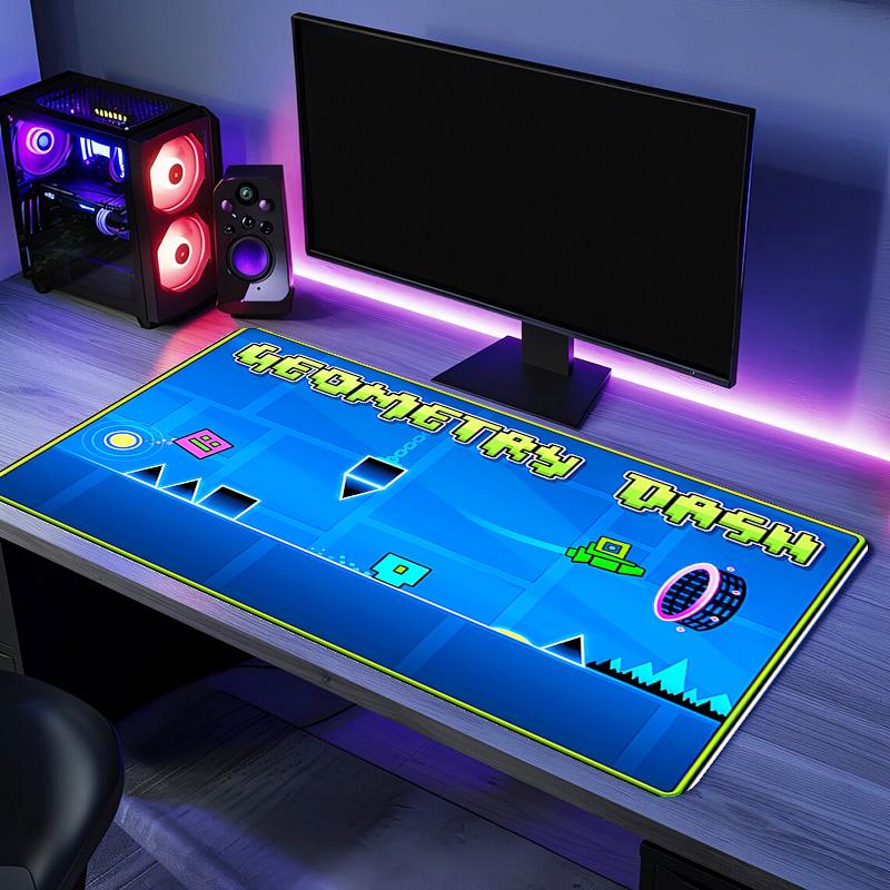 Geometry Dash Mouse Pad - Non-Slip Rubber Base, Smooth Surface for Work,Gaming,Office,And Home Use, Desk Mouse Pad