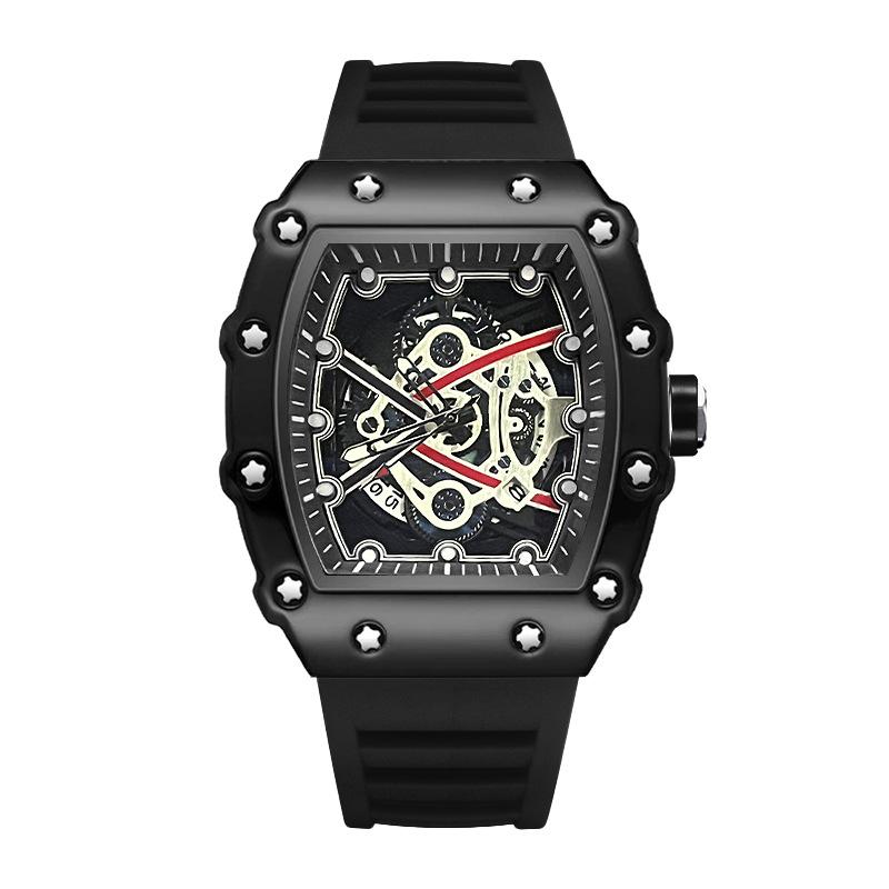 Casual Fashion Domineering Automatic Quartz Hollow Luminous Waterproof Darth Vader 1707 Men'S Watch