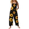 Women's Casual Jumpsuit Sleeveless Fashion Floral Print Jumpsuit