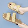 Cloud Bubbles Step On Shit Feeling Super Soft Word with Thick Bottom Beach Slippers Women's Round Head Casual Versatile Sandals Women's Summer