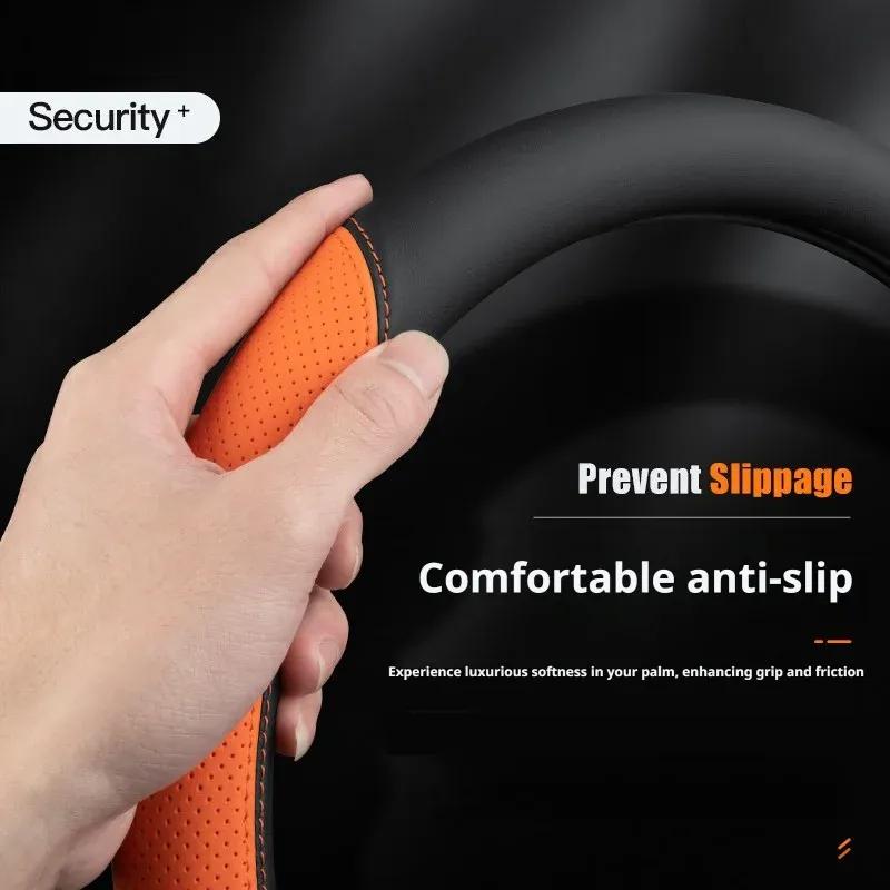 Sport Style Steering Cover For BYD Atto 3 Dolphin Seal Han Tang Seal U Dolphin Mini Shark 37‑38CM Premium Touch Car Accessories