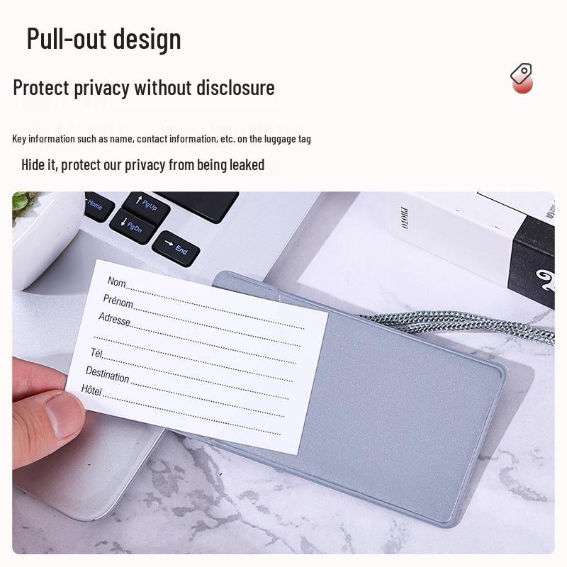 Etiqueta de Bagagem PVC Multicor Personalizável com Corda e Cartão de Informações