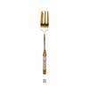 Stainless Steel Gold Cake Fork Dessert Forks Fruit Fork Ceramic Long Handle Used For Pastry in Party Snail Forks Restaurant