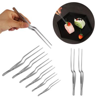 New Kitchen Tool Serving Presentation Food Tweezer Stainless Steel  Barbecue Tongs BBQ Clip