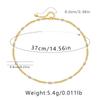 K Gold Plated Beaded Chain Clavicle Necklace Handmade Minimalist Cool Style