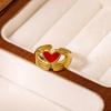Holding Heat Hands Open Women Adjustable Ring for Enamel