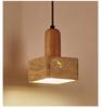 Yellow Travertine Wabi-Sabi Ceiling Light for Entryway or Balcony