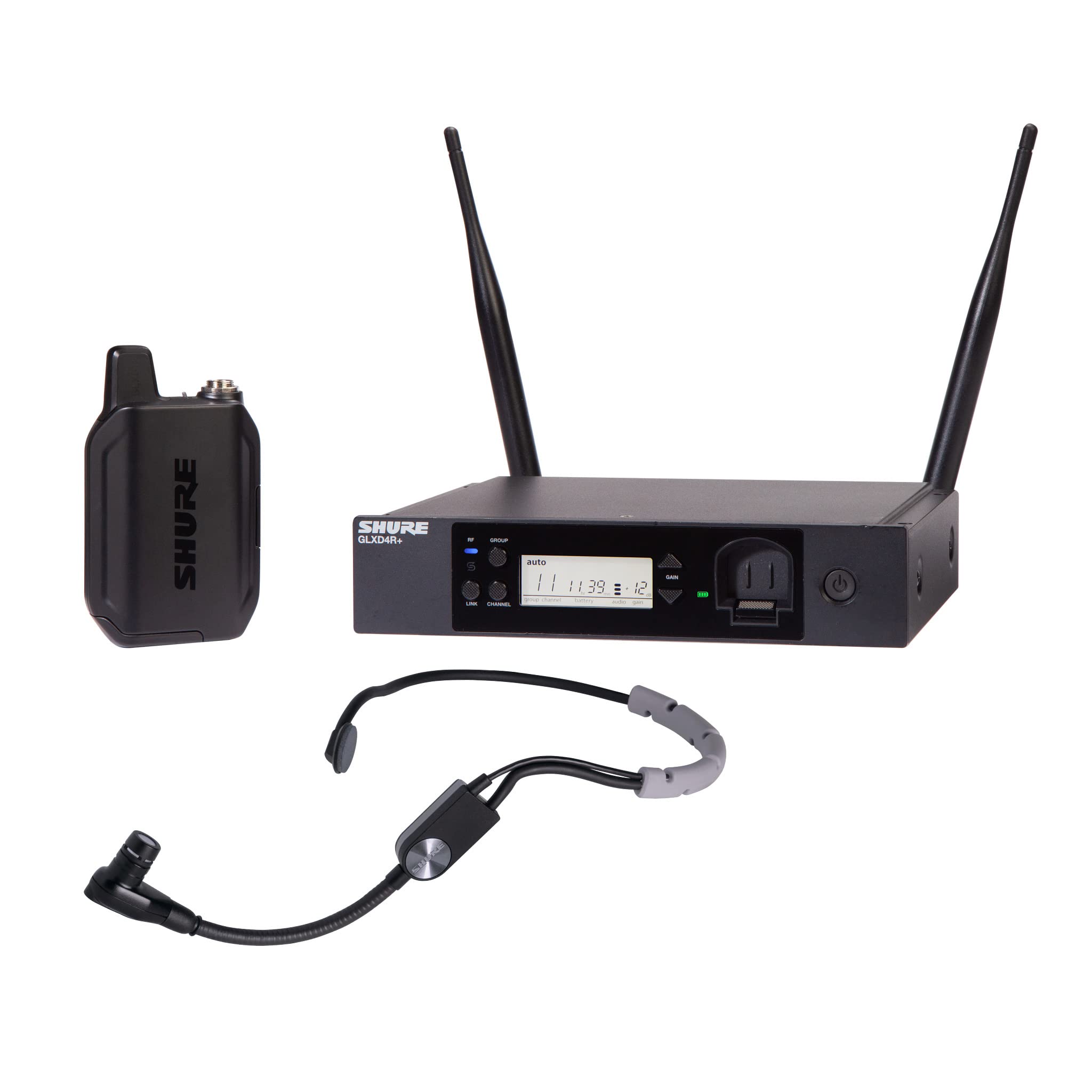 

SHURE Headset Wireless System with Half Rack Receiver SM35 Headset Wireless Half Rack Pack Transmitter Easy and Stable to 17 hours of continuous to чорний