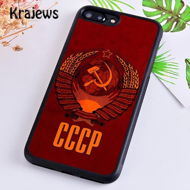 Krajews New Style Russia Soviet Flag Phone Case Cover For iPhone 17 Air 16 15 14 plus 11 12 pro max coque Fundas